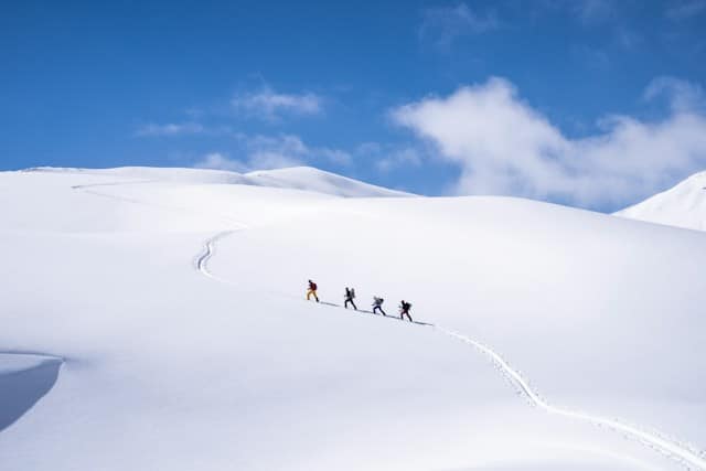 ski de randonnée en groupe